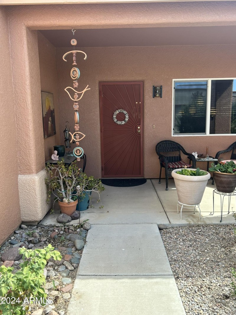 Front door and patio