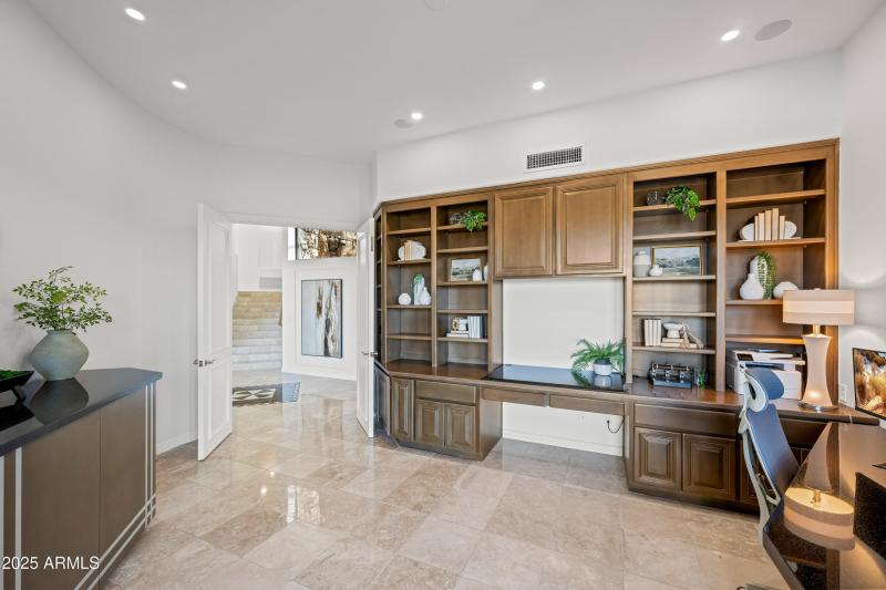 Office w/ Built-in Shelving