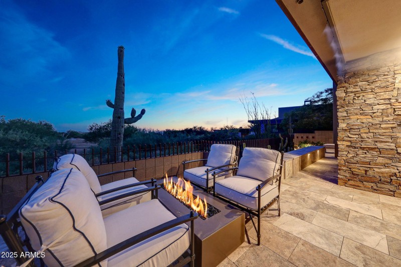 Pool and Patio at Twilight