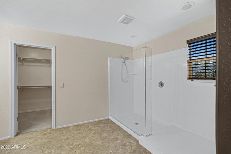 Primary bathroom with walk in shower