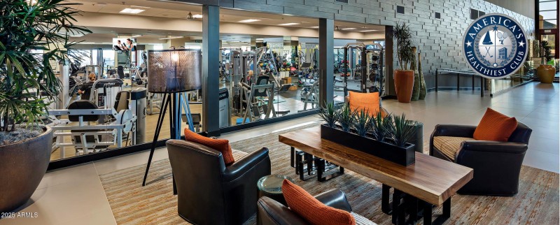 Sonoran Clubhouse fitness area from abov
