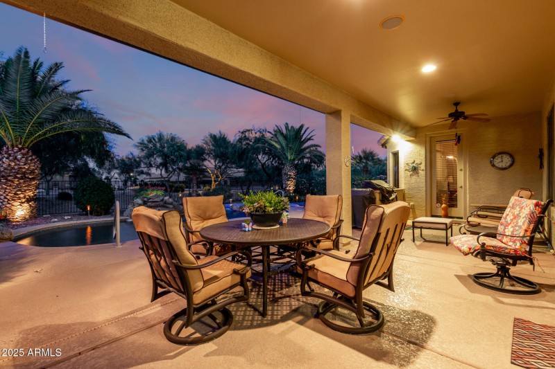 Great covered patio to enjoy the view