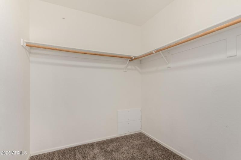 Secondary upstairs walk in closet