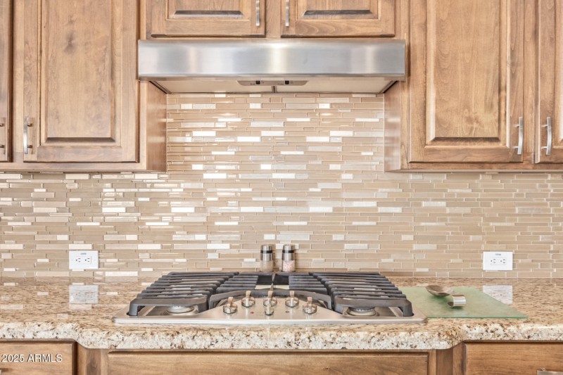 Custom glass tile backsplash