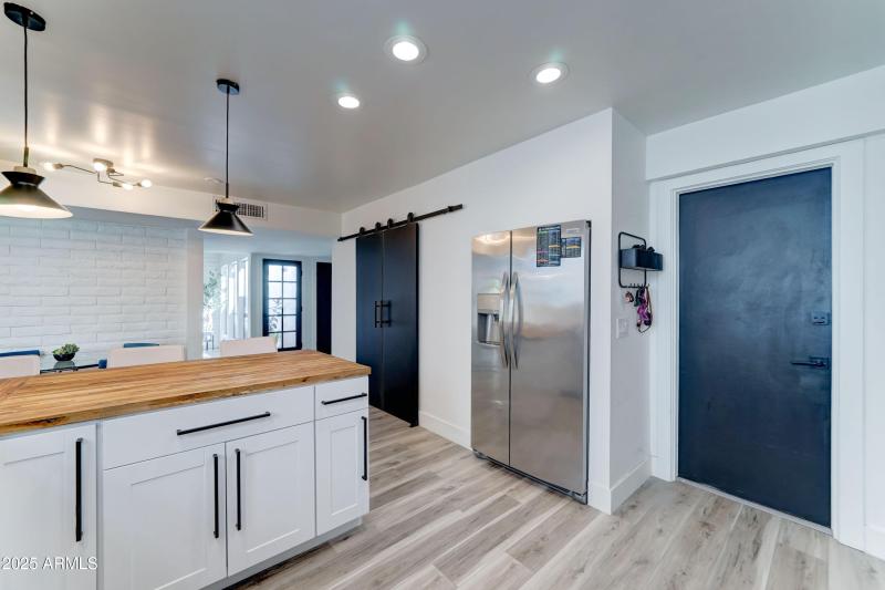 Barn doors on pantry!