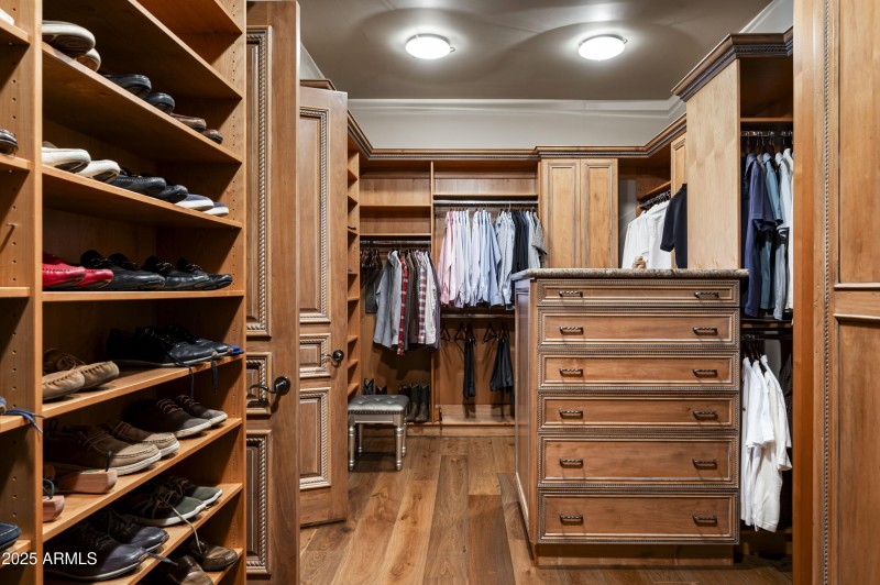 One of two large closets