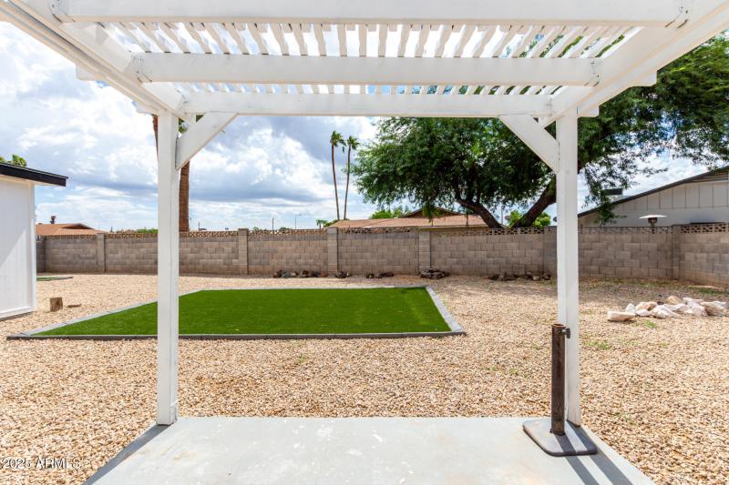 Backyard landscaping