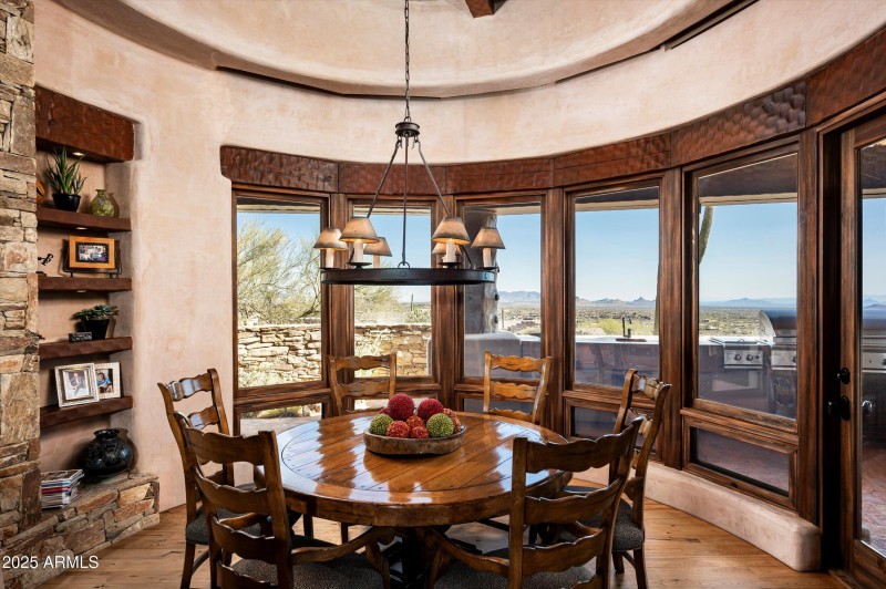 Breakfast nook with panoramic views