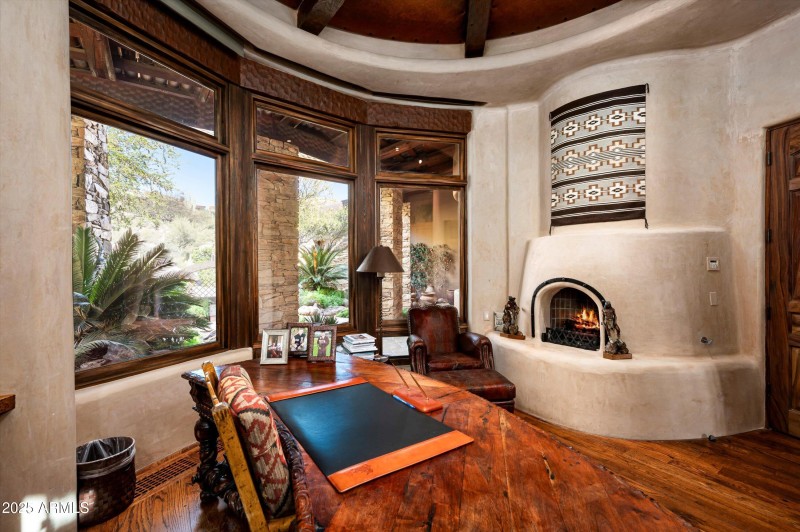 Office 1 with a Fireplace