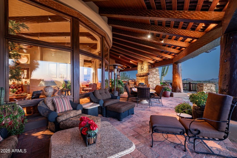 Multiple covered patio spaces