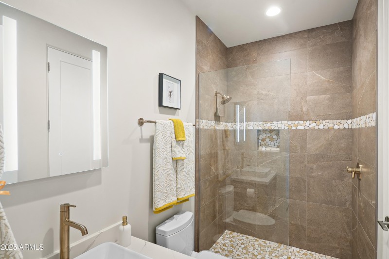 Guest Bath Champagne Fixtures