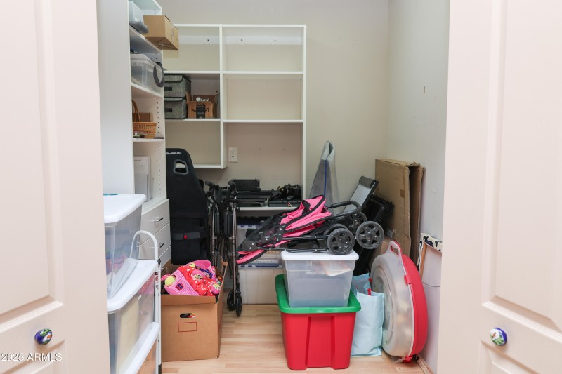 Upstairs Closet has plumbing