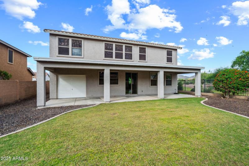 Backyard with view fence