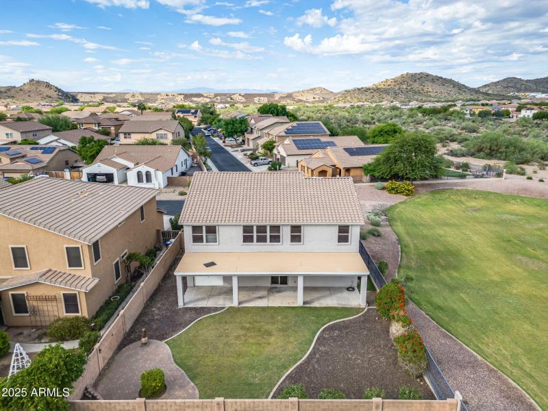 Aerial of Backyard & Park
