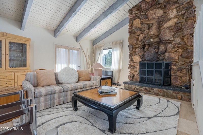 Huge Stone Fireplace