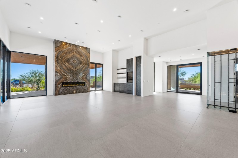 Great Room with Glass Wine Cellar