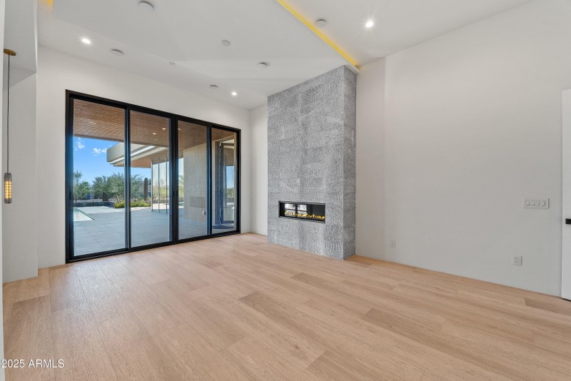 Primary Bedroom Glass Sliding Doors