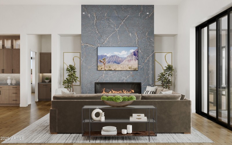 Great Room Interior Rendering