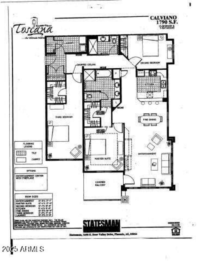 Original Builder Floor plan 1790 sq ft