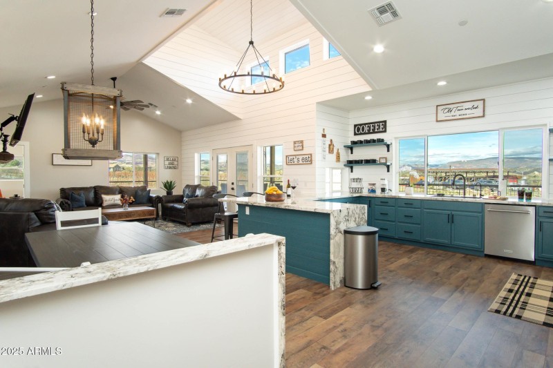 Main House Kitchen into Living Room