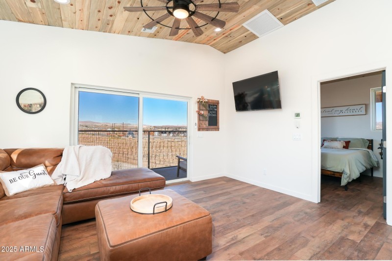 Pool House Living Room View of Merkin