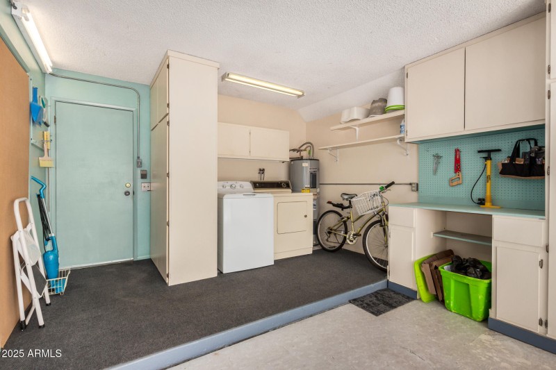 Garage and laundry area