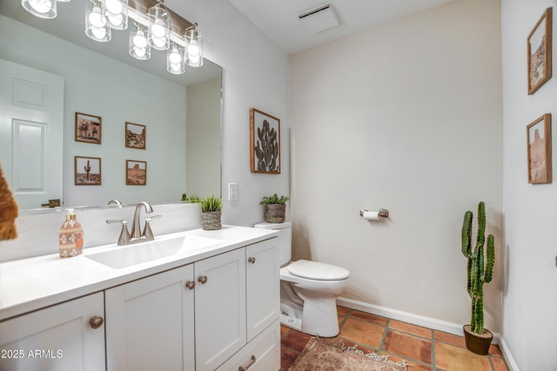 Hall Powder Room is Very Large