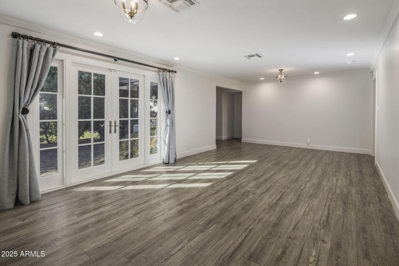 Living room French doors