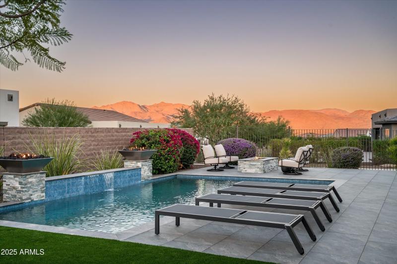 Mountains Change Colors at Dusk