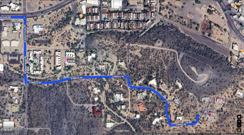 Directions from Cave Creek Rd.