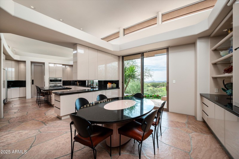 Breakfast dining open to kitchen