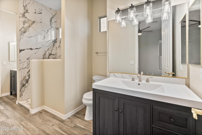 Second bathroom nicely remodeled double