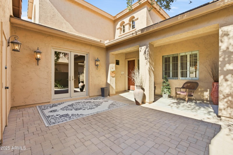 Huge gated courtyard