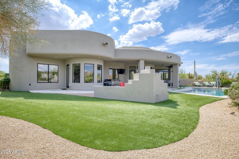 Private Backyard with Turf Area