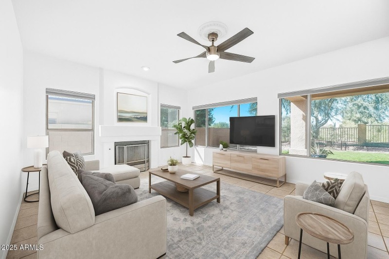 Family Room - virtually staged