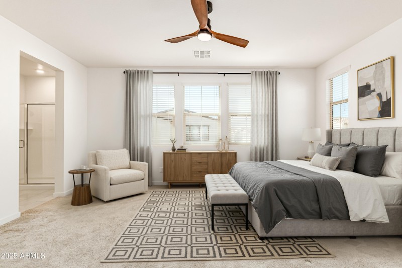 Primary Bedroom Staged