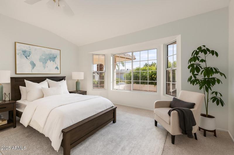 Primary Bedroom Staged