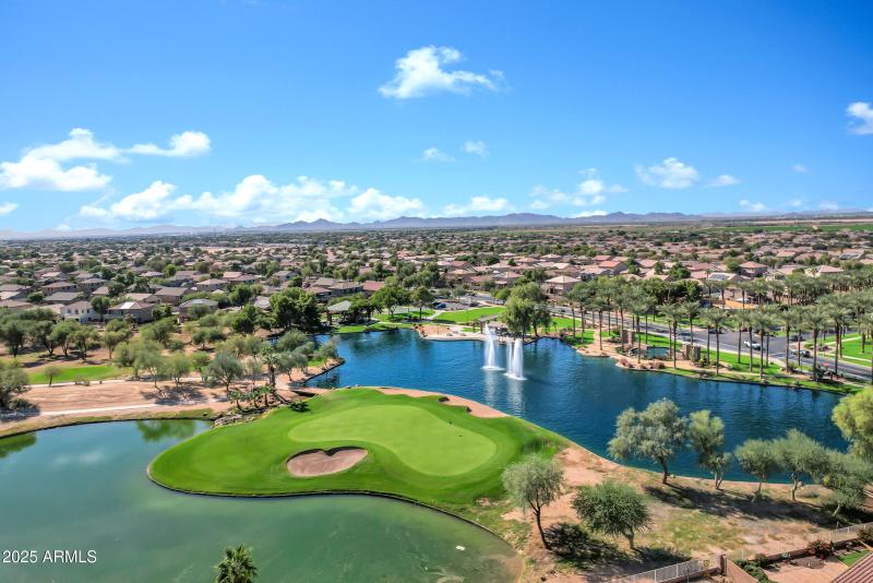 Lake at Subdivision Entrance