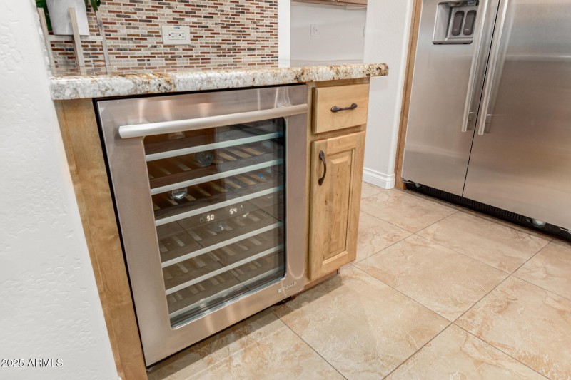 Kitchen wine fridge