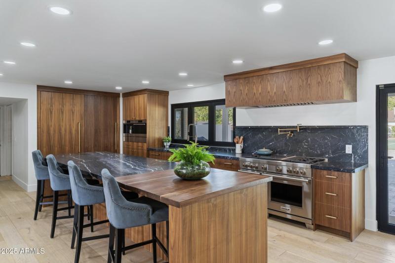 Black Walnut and Marble Slab Counters