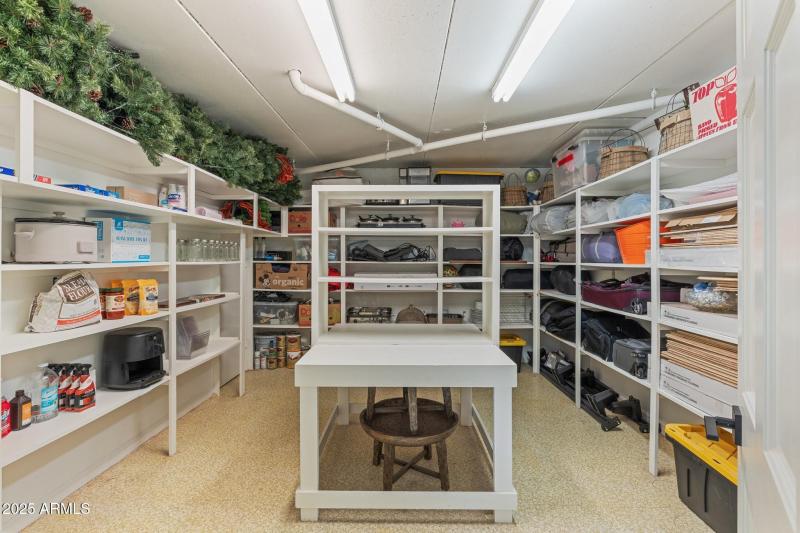 Basement Pantry, Storage and Craft Room
