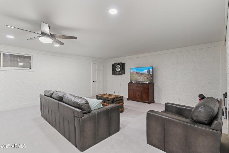 Basement Game Room and Storage Closet