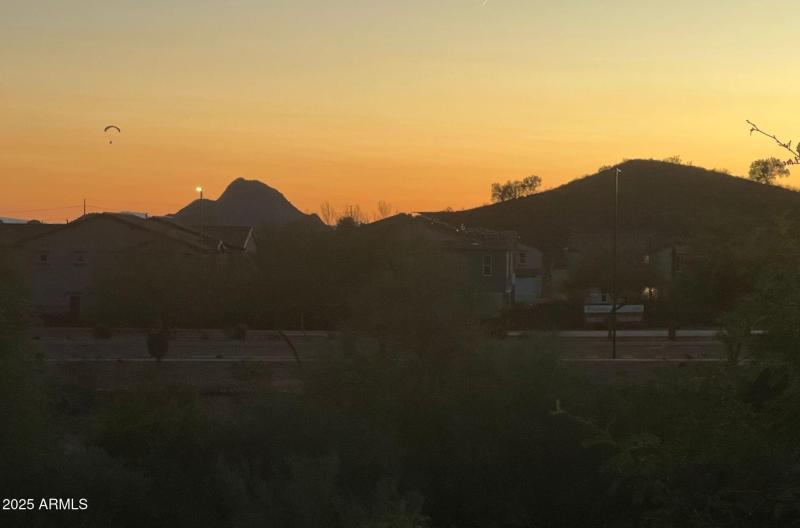 Sunset Mountain View from Balcony