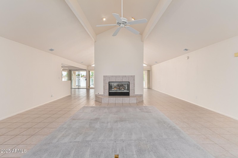 Living room fireplace