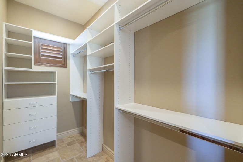 Casita closet with built-ins