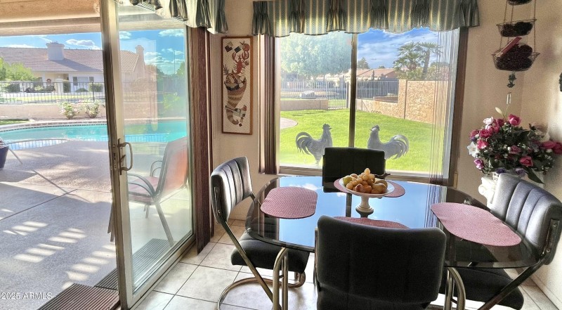 Breakfast area with views