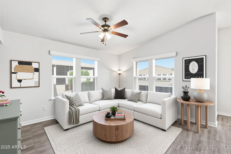 Virtually Staged Living Room