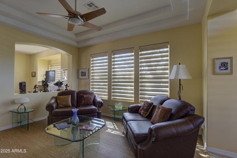 Custom shades and ceiling fans