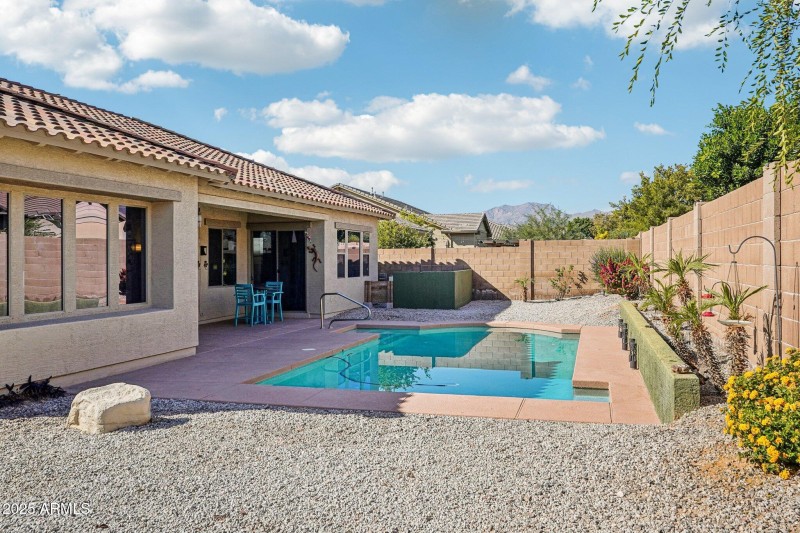 Pool looking West towards Mountain