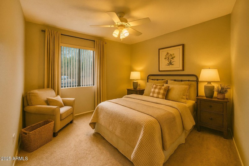 virtually staged 2nd bedroom